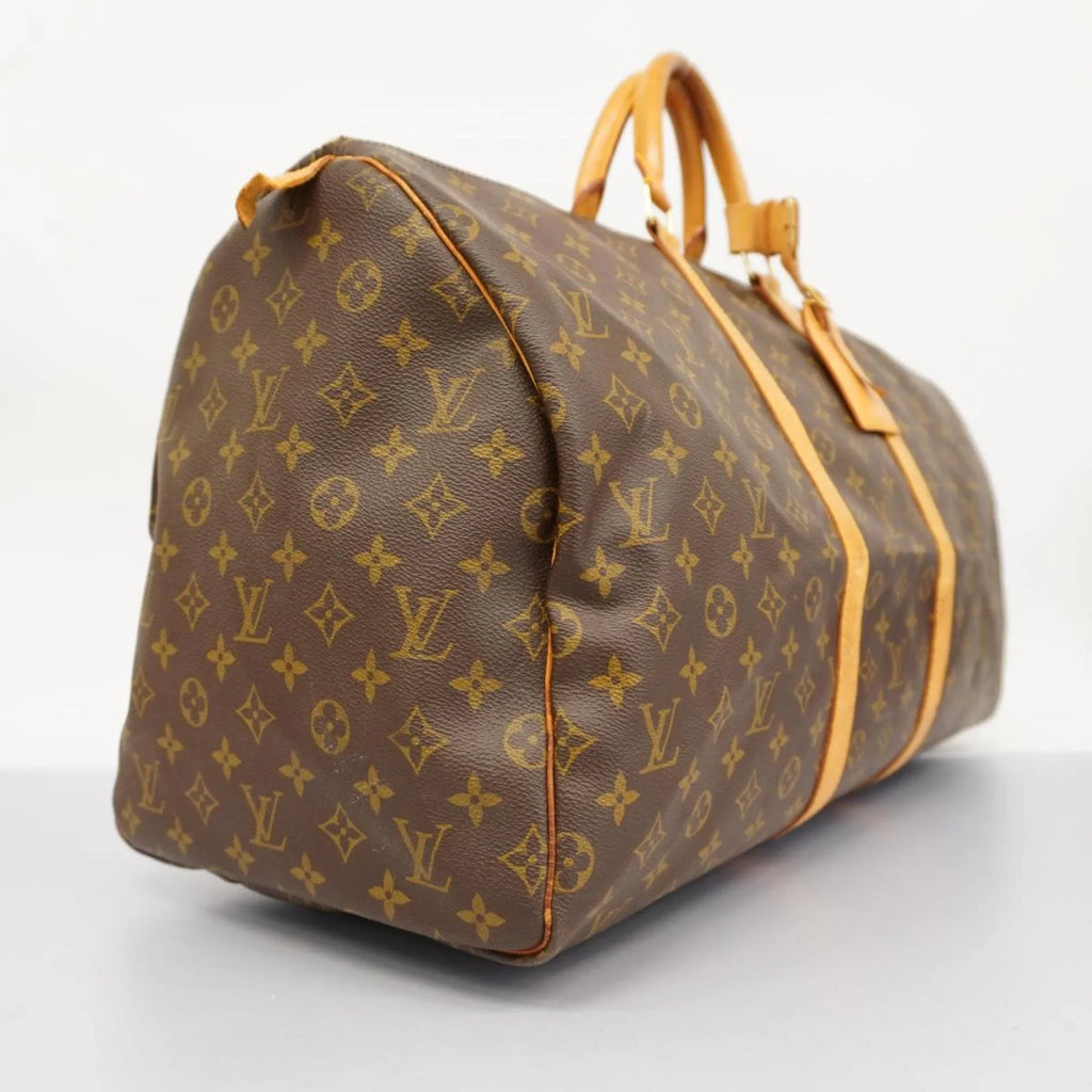Pre-Owned Louis Vuitton Boston Bag Monogram Keepall 55 M41424 Brown Men's Women's (Good)