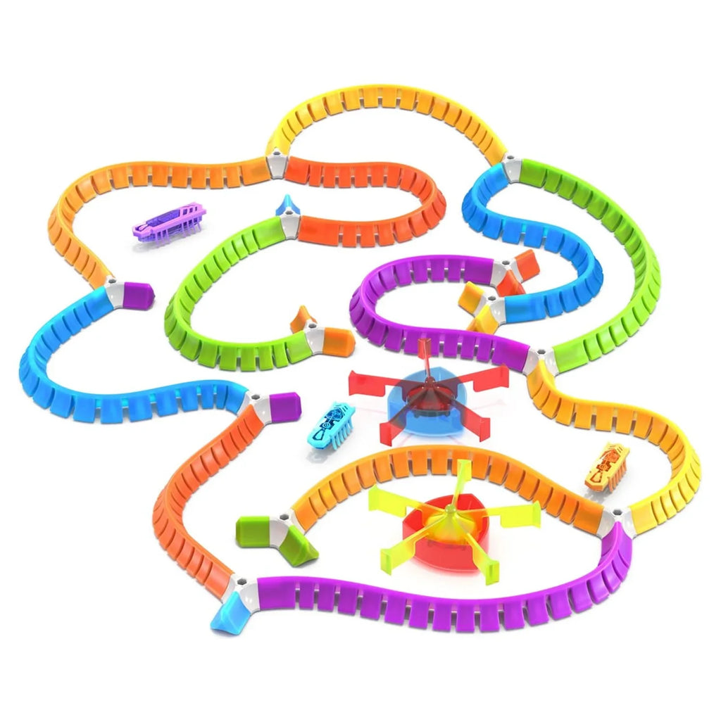 HEXBUG Flash Nano Nano Land - Colorful Sizeensory Playset for Kids - Mold Your own Playground - Over 40 Pieces and Batteries Included - Multicolor