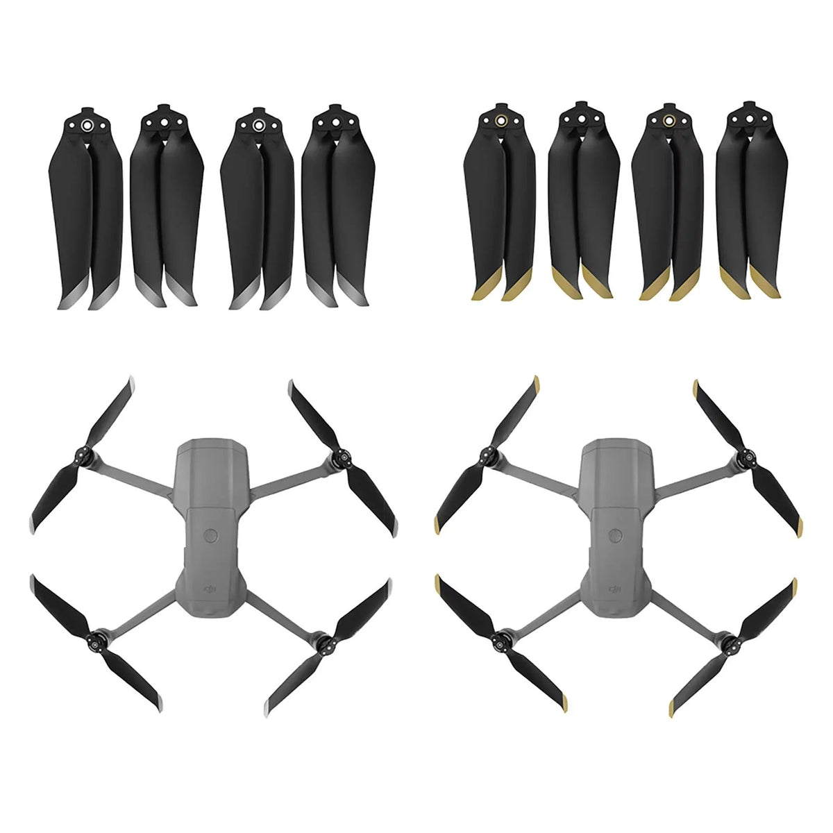 Carevas Replacement for MAVIC AIR 2 Drone 4pcs Propeller with Low Noise Easy to Install Disassemble