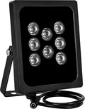 3 PCSize IR Illuminator 90 Degree Wide Angle 8-LEDs IR Infrared Light for Sizeecurity Cameras, Waterproof Outdoor IR Light for CCTV IP Camera