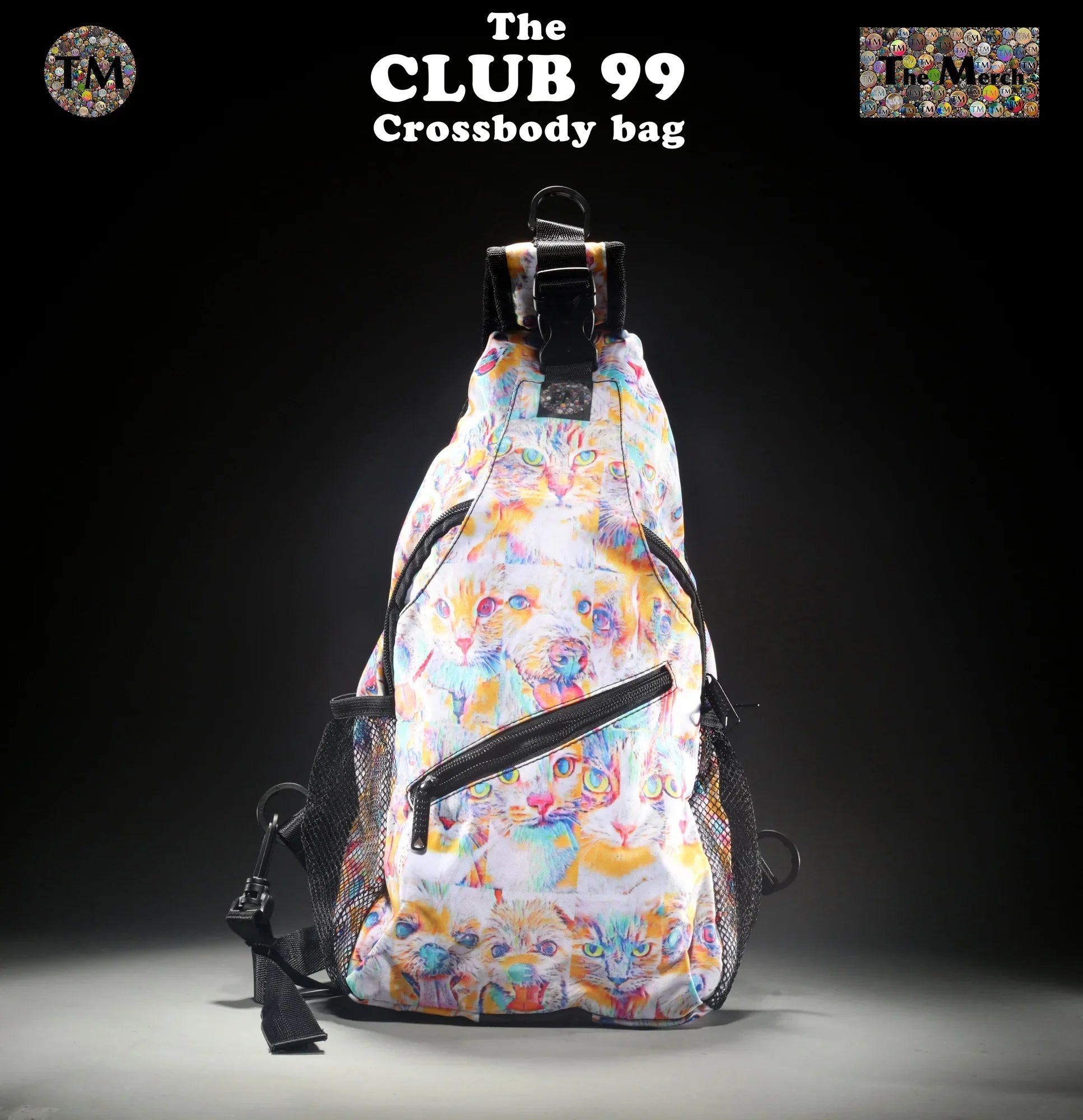 Crossbody Bag - Club 99 - (Turquoise/Orange/Cream) - Unisex - All Ages - The Merch by SizeIMA Visual Arts