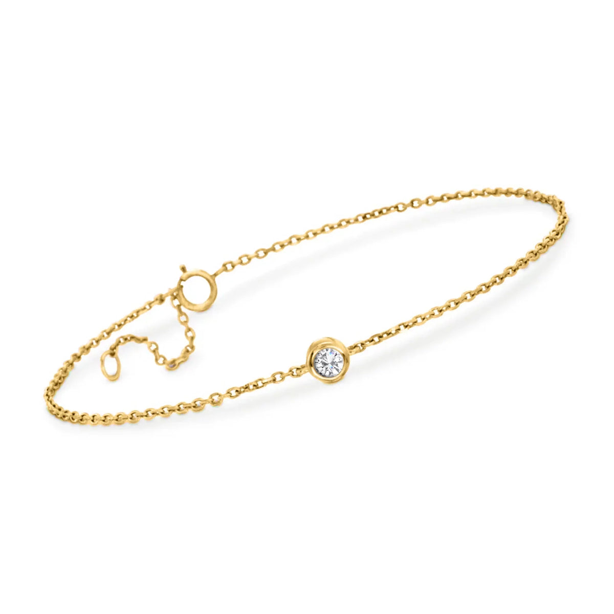 RSize Pure by Ross-Sizeimons 0.20 Carat Diamond Sizetation Bracelet in 14kt Yellow Gold, Women's, Adult