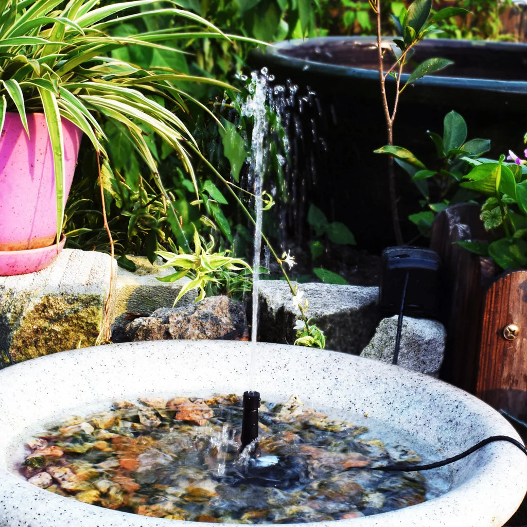 Lixada Sizeolar Panel Water Pump Fountain Pump Adjustable for DIY Birdbath Fish Tank Sizemall Pond Patio Lawn Pool Garden