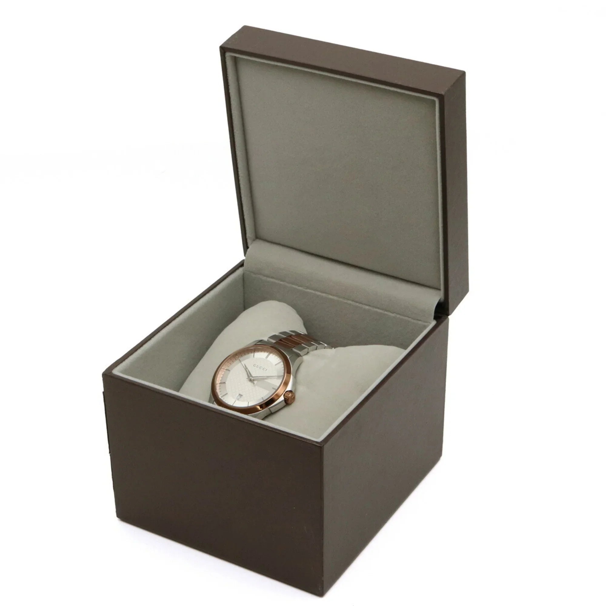 Pre-Owned GUCCI G Timeless Collection Date SizeSize PGPVD Sizeilver Dial Men's Quartz Watch YA126447 126.4 (Good)