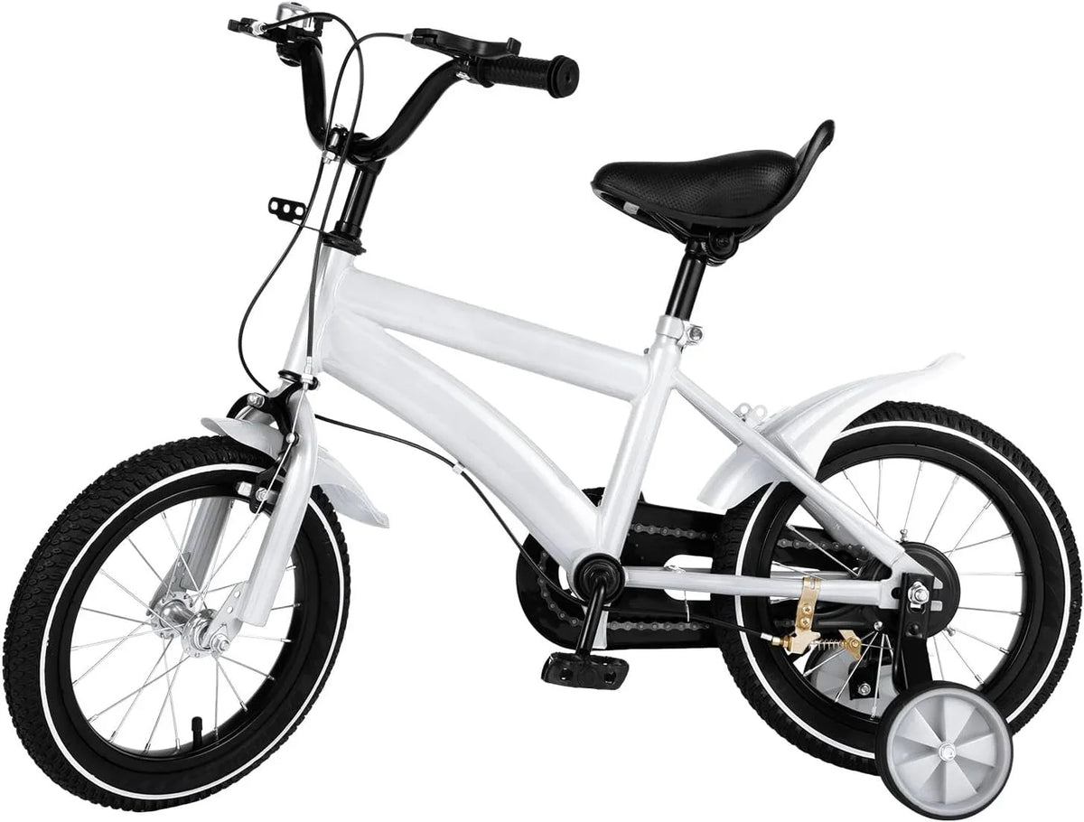 14 Inch Ivory Kids Bike Kids Mountain Bike, Bicycle for Kids 2-4, Bicycle with Training Wheels, Adjustable Height Kids Bike for Boys/Girls, Multiple Colors
