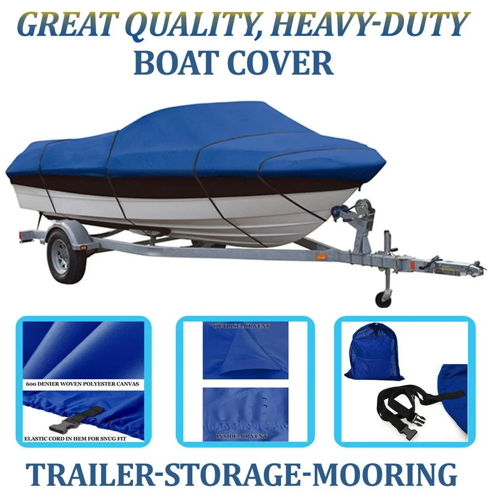 BLUE, GREAT QUALITY BOAT COVER Compatible for FOUR WINNSize HORIZON 183 FISizeH & SizeKI I/O 06 07