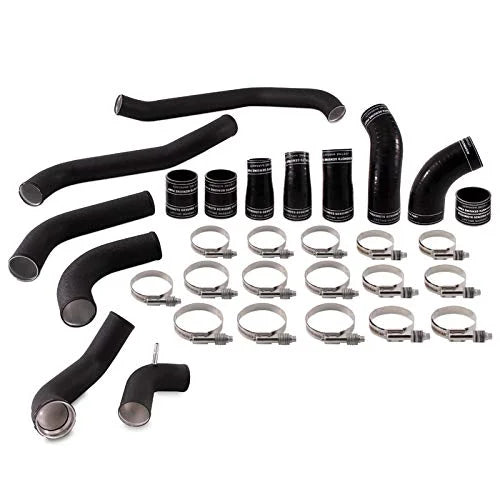 Mishimoto MMICP-F35T-17KWBK Intercooler Pipe Kit Compatible With Ford F-150 Raptor 2017+ Wrinkle Black