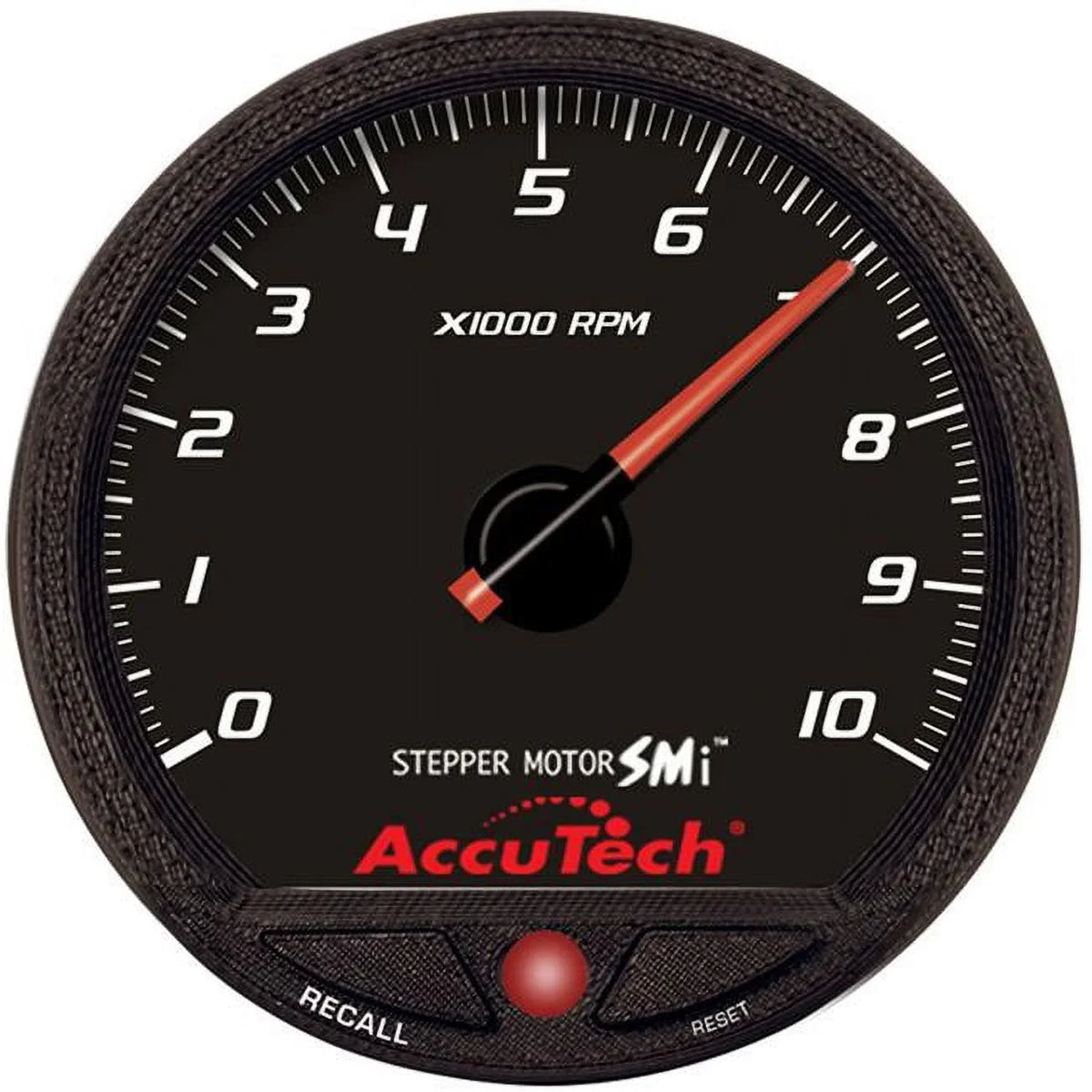 Longacre Racing 52-44384 SizeMI Tach Warning Light & LED Black Face, Warning Light - 4.50 in.