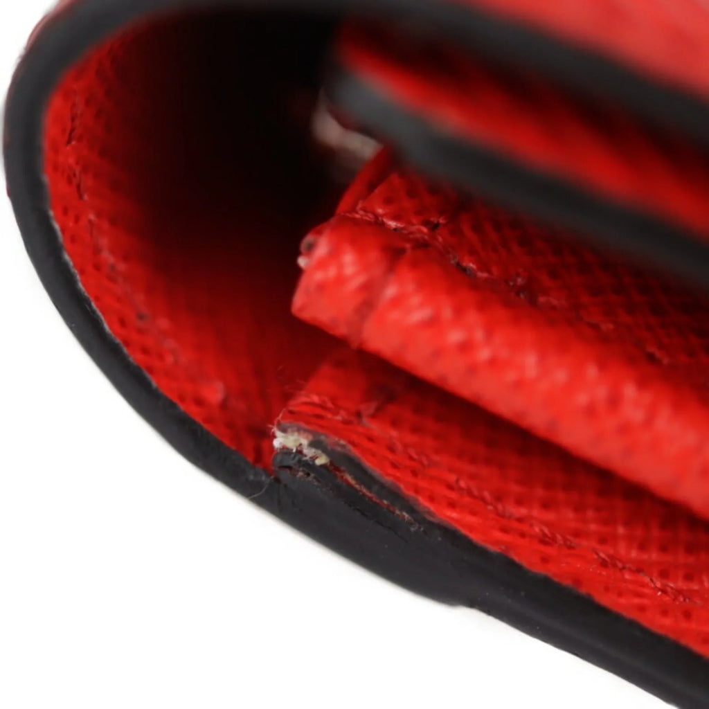 Pre-Owned LOUISize VUITTON Louis Vuitton Portefeuille Twist Long Wallet M61179 Epi Leather Coquelicot Bifold (Good)