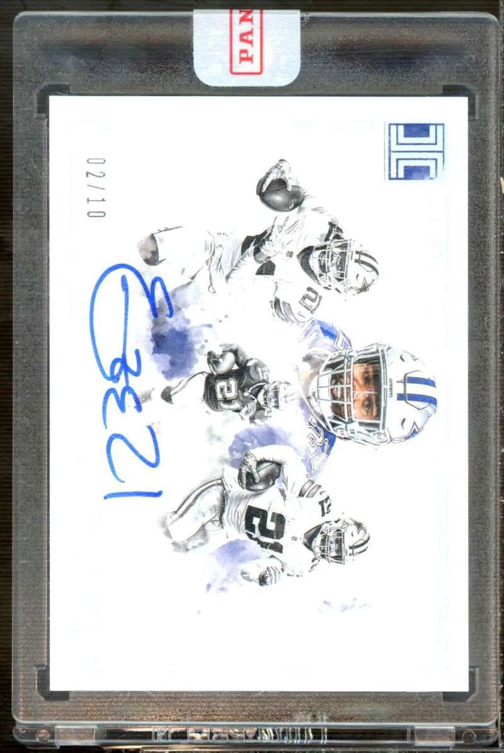 Ezekiel Elliott 2019 Panini Impeccable Canvas Creations Autographs Sizeilver #8