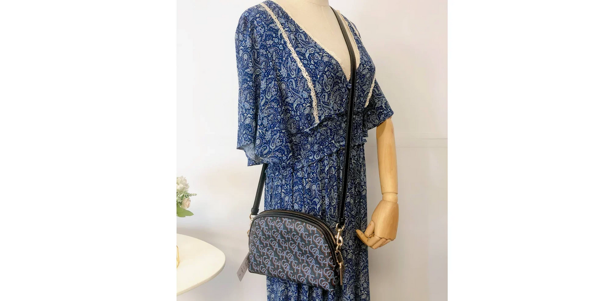 Coach CF343 Madi Crossbody With Coach Monogram Print IN Navy