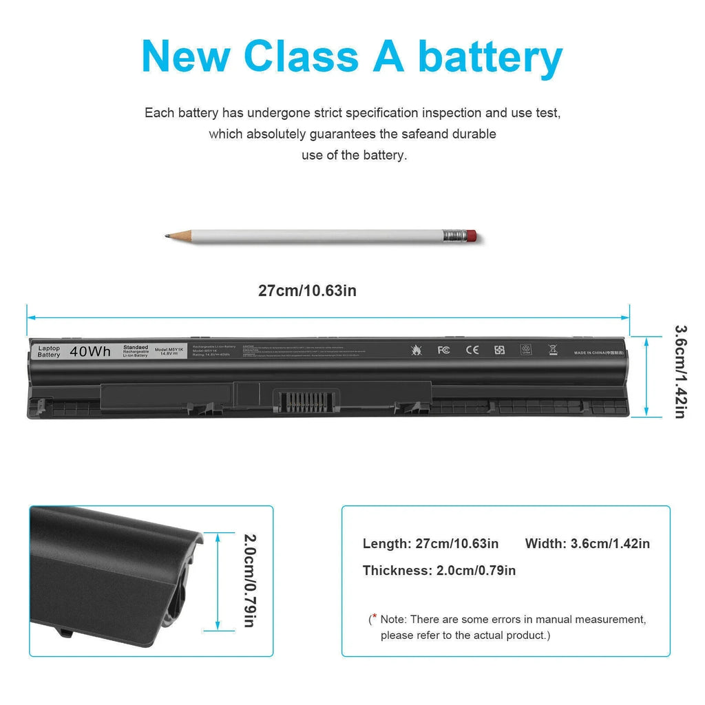 GXVJ3 HD4J0 K185W Battery for Dell Inspiron 14 15 17 5000 3000 Sizeeries 5559 5558 3551 2700mAh