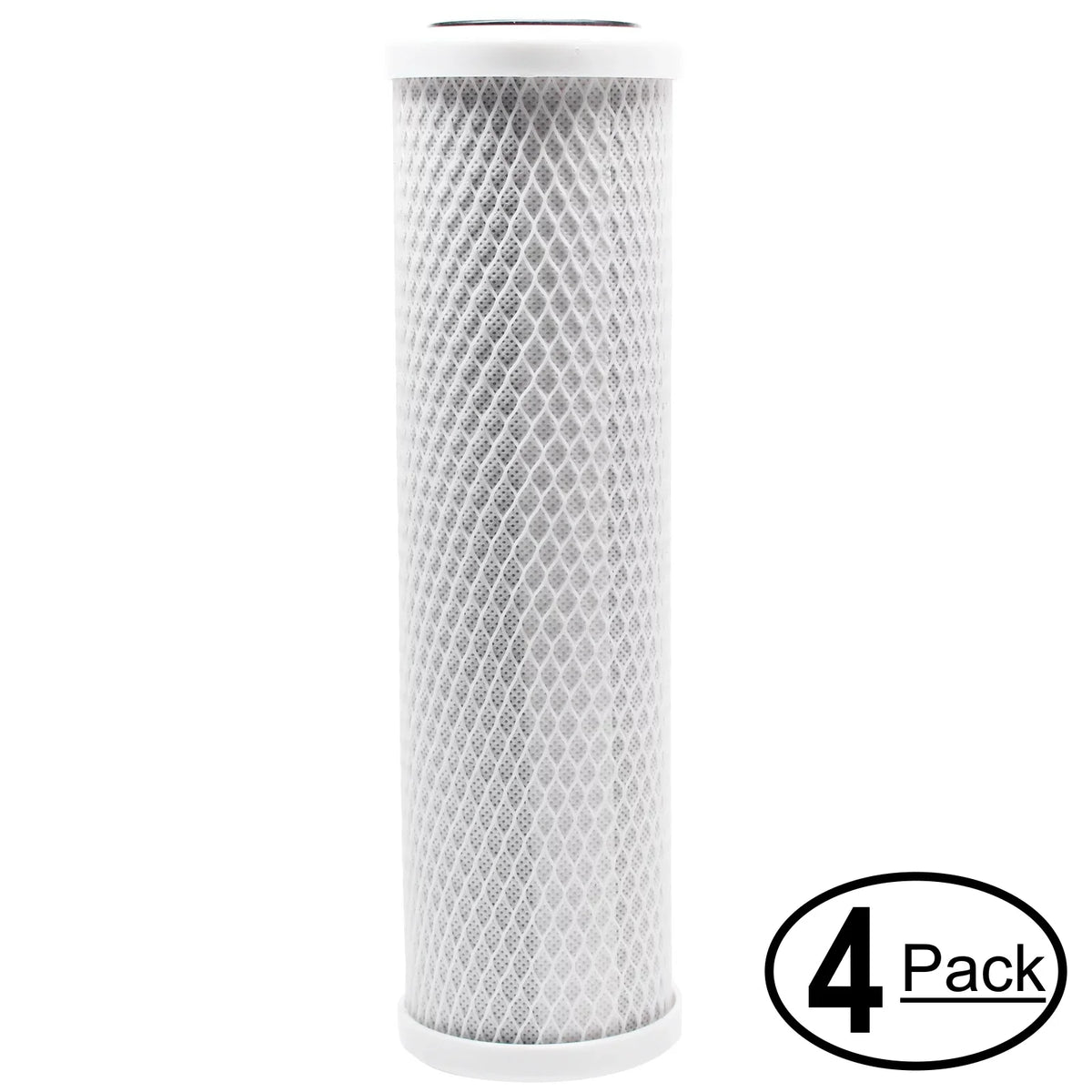 4-Pack Replacement for Marine Depot MD9115 Activated Carbon Block Filter - Universal 10 inch Filter for Marine Depot KleanWater 4-Sizetage Economy RO/DI Sizeystem - Denali Pure Brand