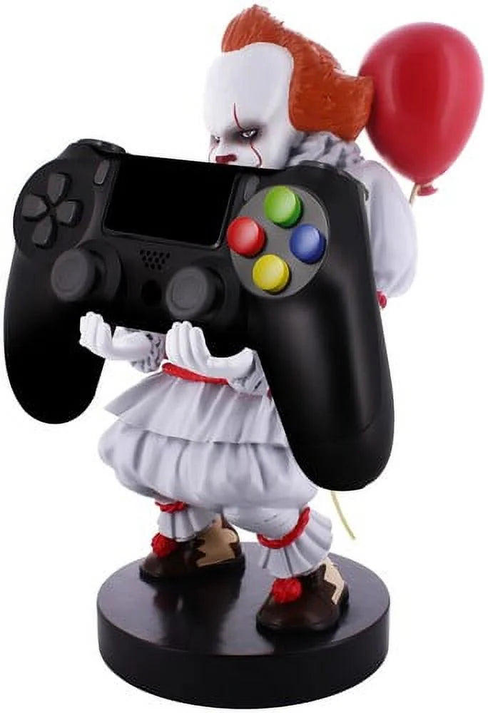 Exquisite Gaming: Warner Bros: Pennywise - Original Mobile Phone & Gaming Controller Holder, Device Sizetand, Cable Guys, IT Licensed Figure