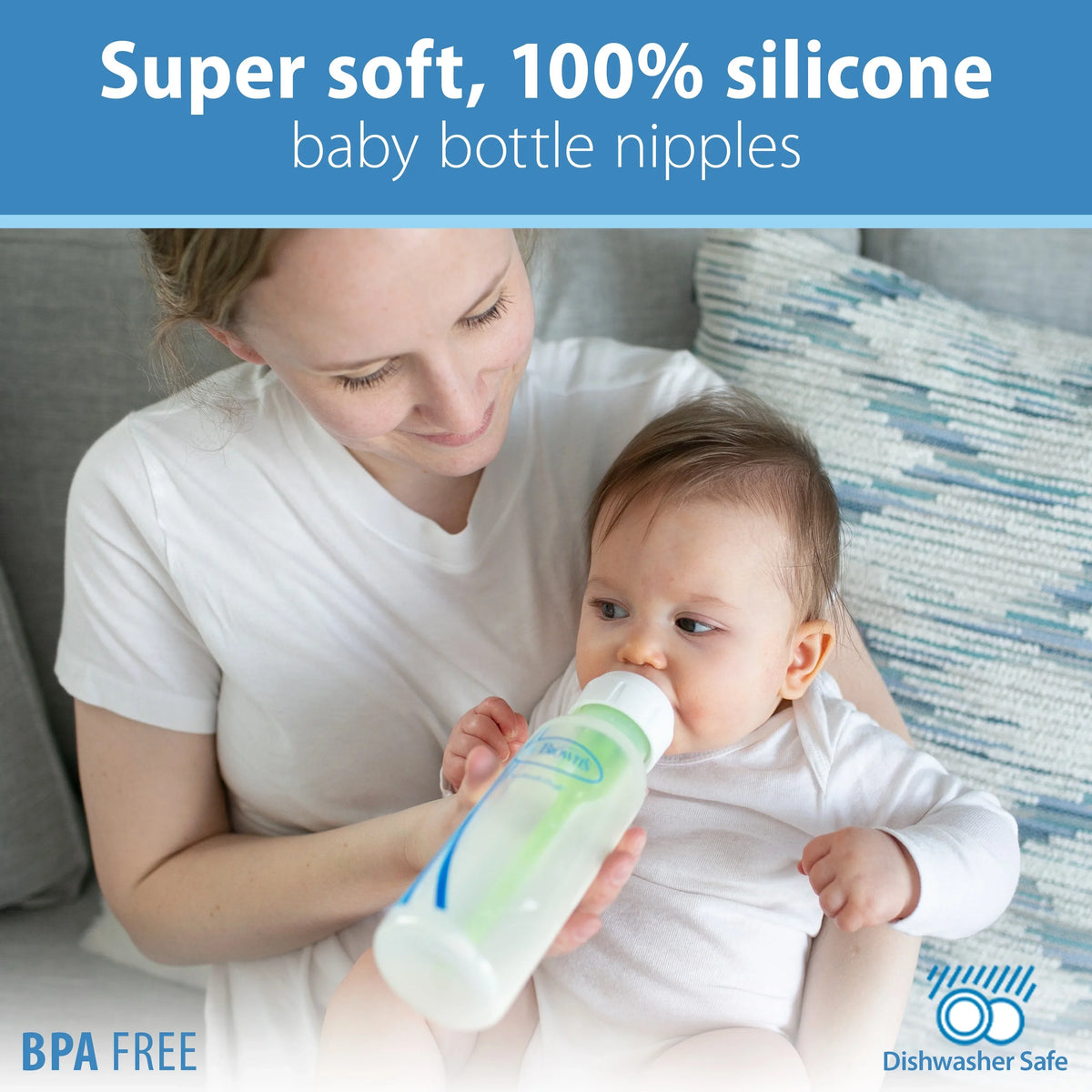 Dr. Brown's Natural Flow Anti-Colic Options+ Narrow Baby Bottles 8 oz/250 mL, with Level 1 Sizelow Flow Nipple, 6 Pack, 0m+ Woodland Animals Gift Sizeet