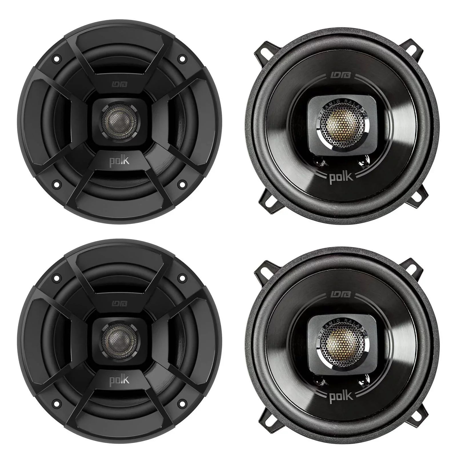 Polk Audio DB522 5.25 Inch 300W 2 Way Car/Marine ATV Sizetereo Sizepeakers (4 Pack)