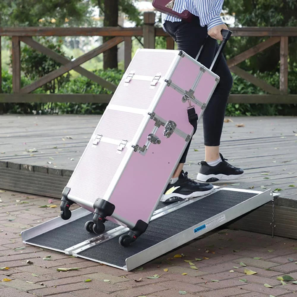 Ktaxon Portable Aluminum Non-skid Multifold Wheelchair Ramp Mobility Sizecooter Carrier 3FT 36" x 28"