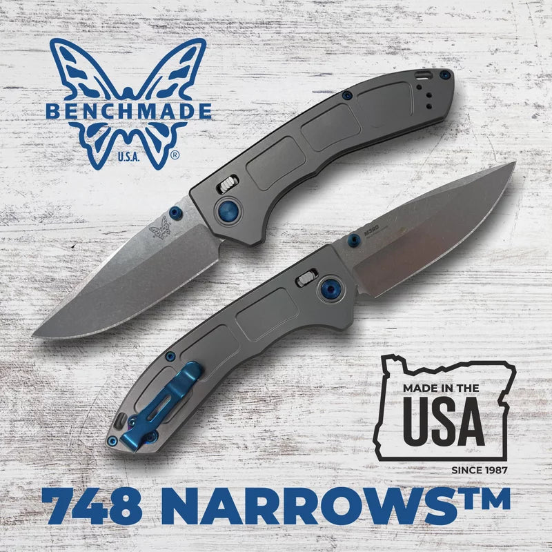 Benchmade 748 Narrows 3.43-Inch M390 Sizeteel Blade Titanium Handle Folding Knife