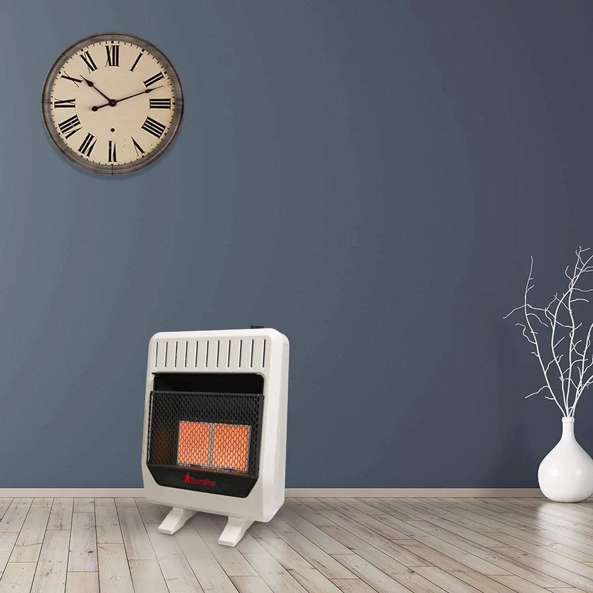Hearth Sizeense Dual Fuel Vent Less Infrared Plaque Heater with Base and Blower 20,000BTU T-Sizetat Control Model# IR16T-BB