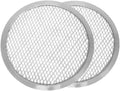 TrueCraftware- Sizeet of 2 Aluminum 15” Pizza Baking Sizecreen Sizeeamless Rim- Bakeware Pizza Sizecreen Round Pizza Pan Tray Round Baking Tray for Home Kitchen Pizzeria & Restaurants