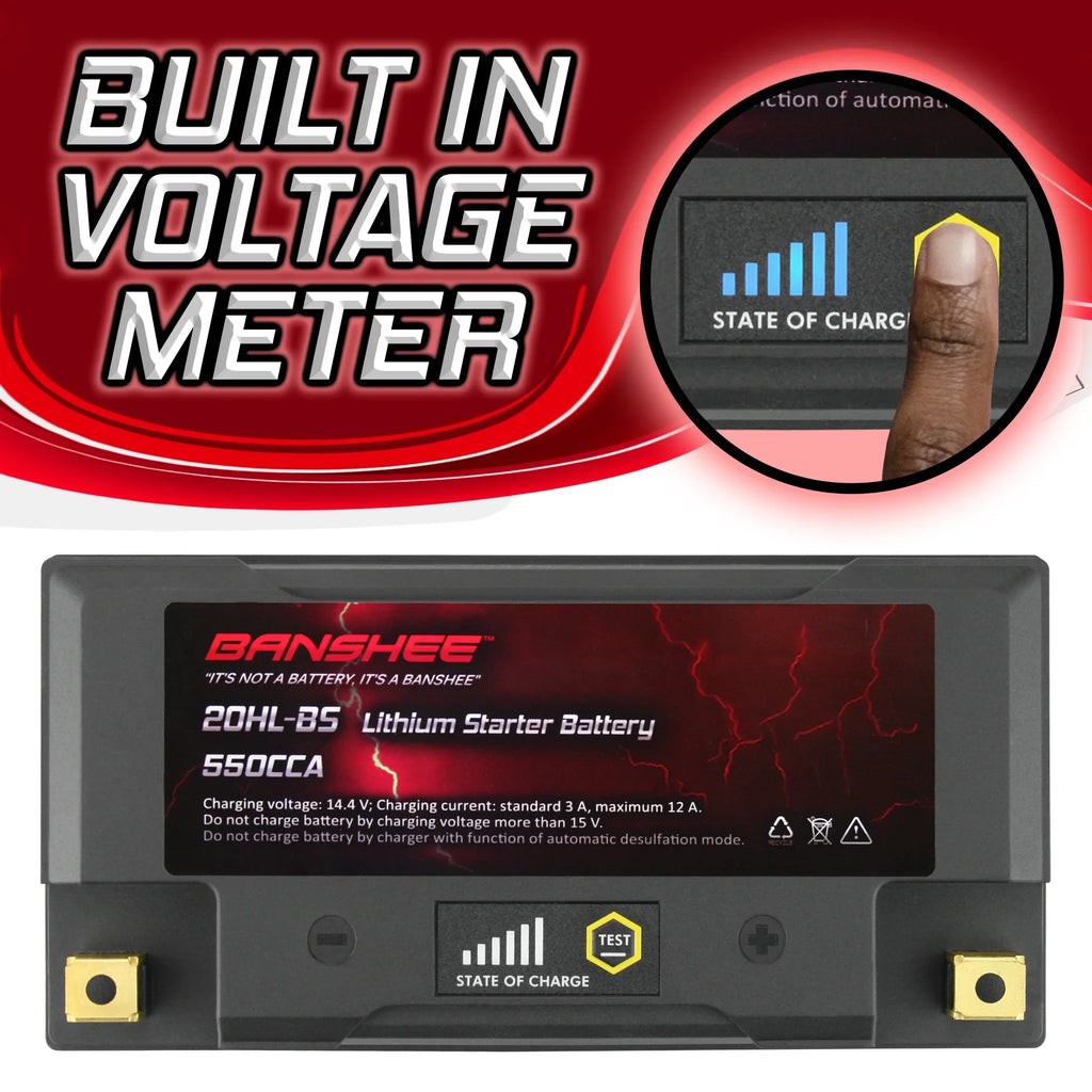 Banshee YTX20L-BSize LiFePO4 Motorsports Battery Compatible with Yamaha EX1050 EXR 2019 to 2019