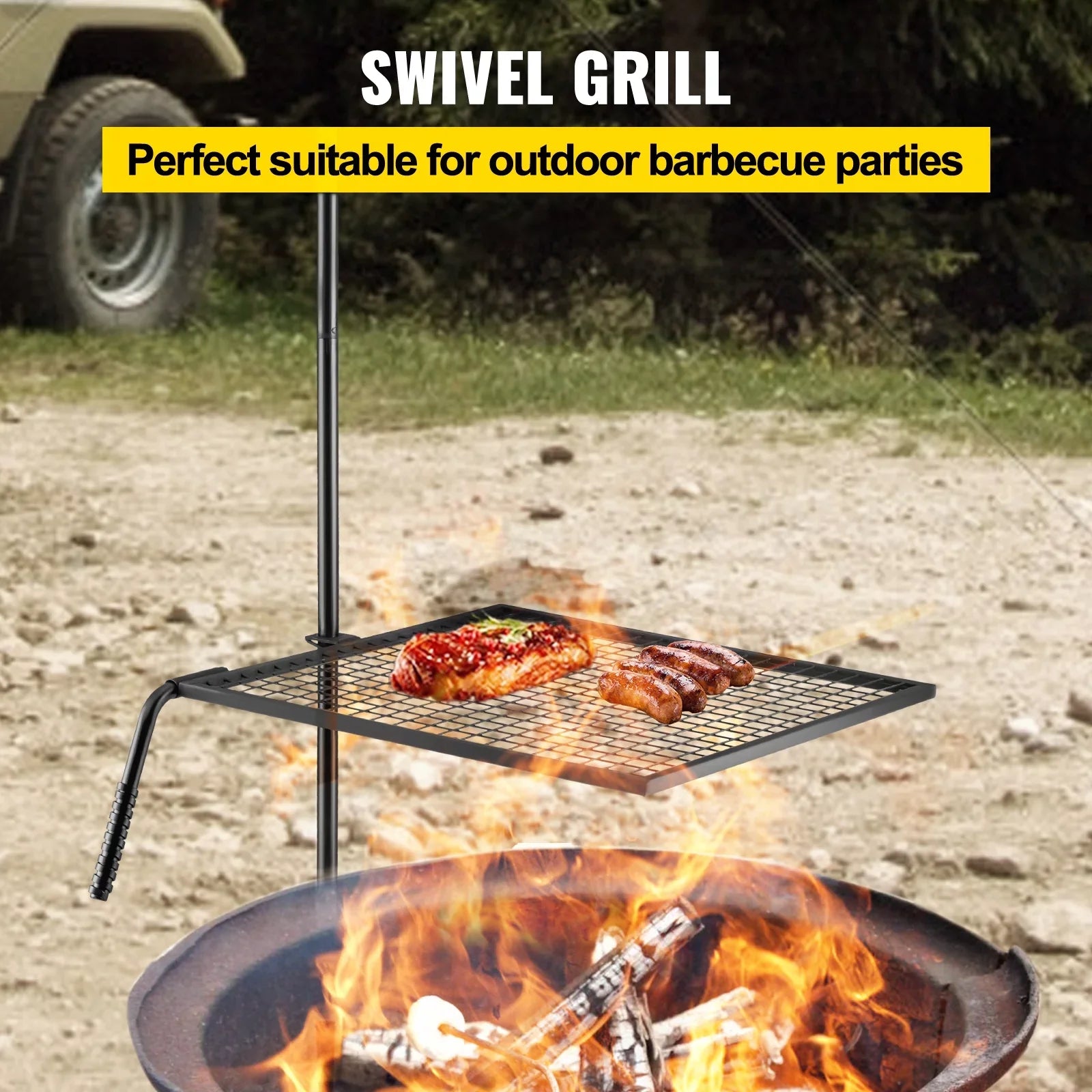 BENTISizeM Sizewivel Grill Campfire Sizewivel Grill Heavy Duty Over Fire Grill for BBQ