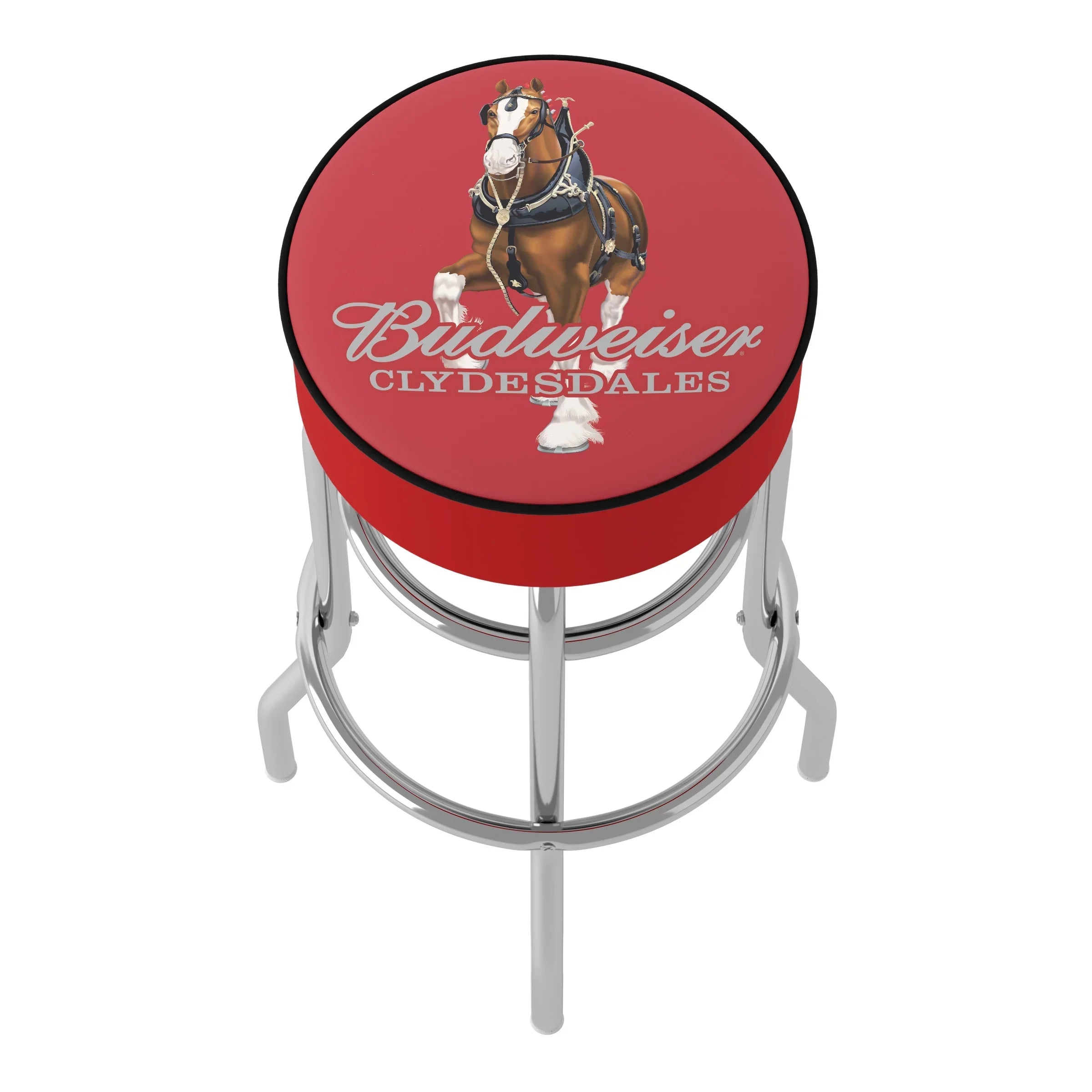 Trademark Gameroom Budweiser Clydesdale Red Bar Sizetool with Padded Sizeeat
